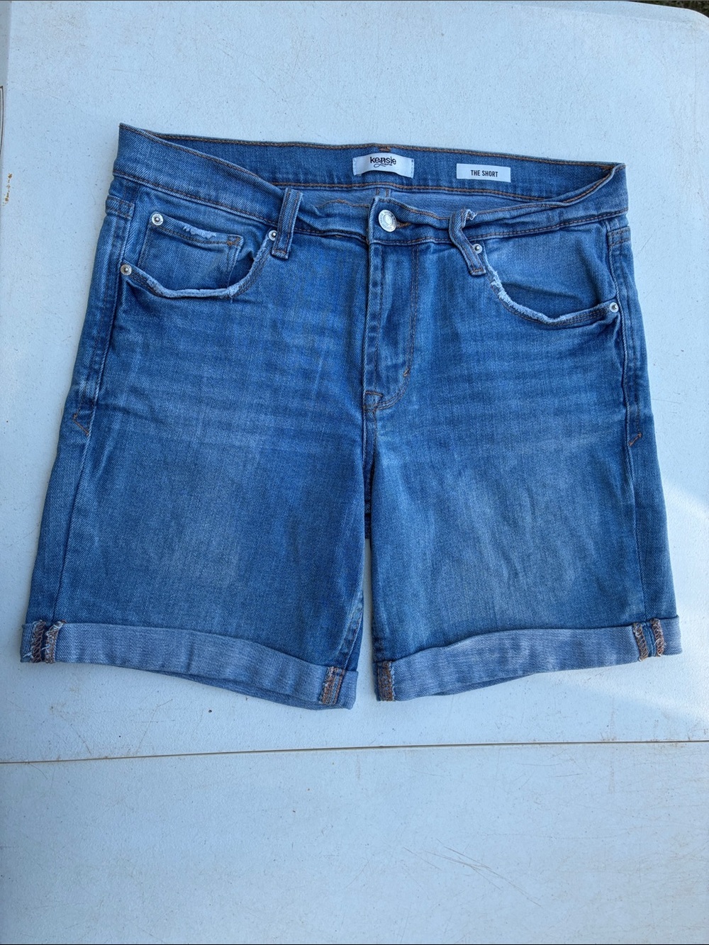 Kensie Blue Denim Jean Shorts Sz 6/28